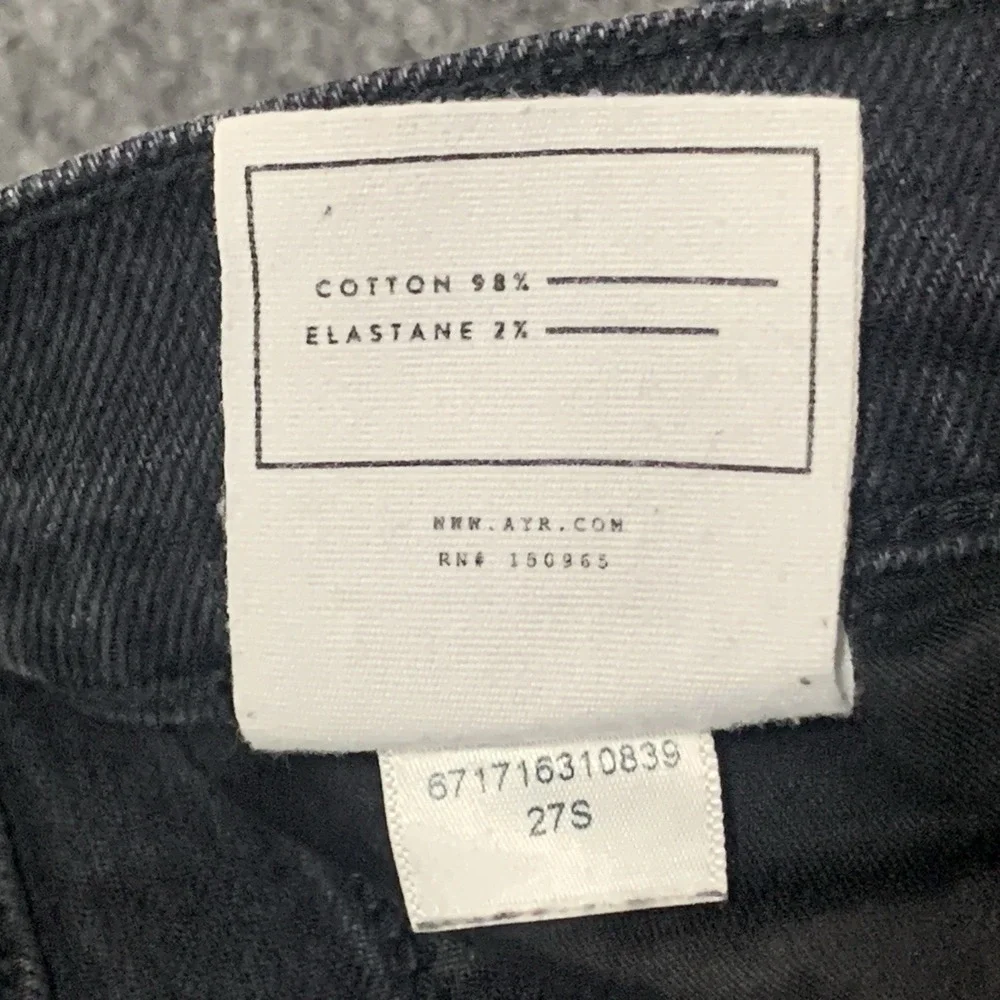 AYR The Getup Balloon Barrel Jeans Womens 27S Black Denim Pants Film Noir - Picture 9 of 13